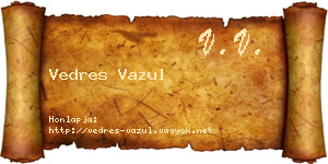 Vedres Vazul névjegykártya